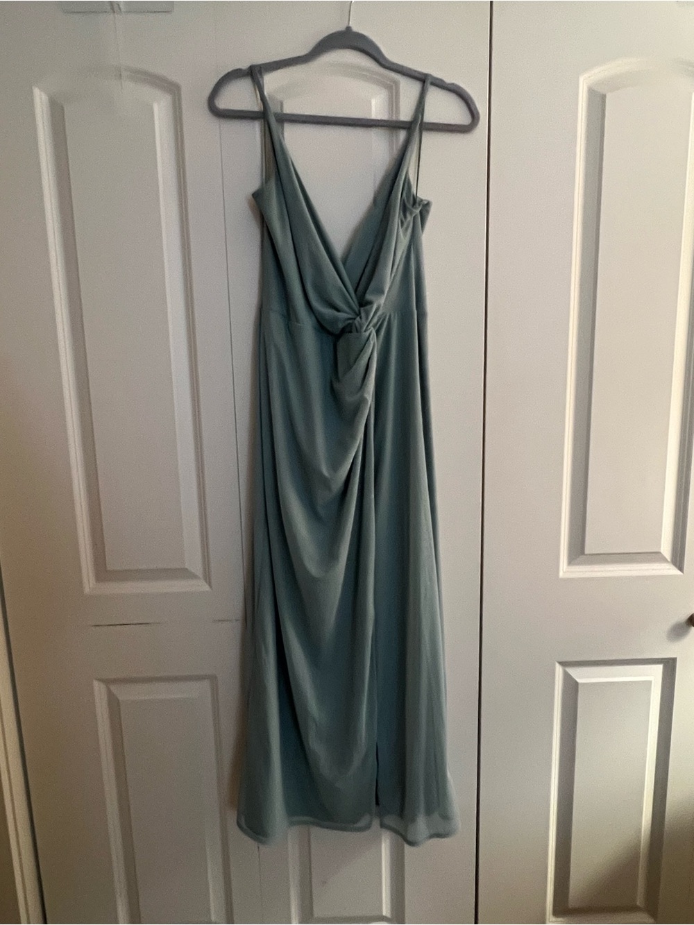 Abercrombie Twist Wrap Mesh Strappy Maxi Dress - Petite Large